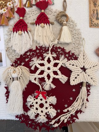 Adornos Navidad en macramé