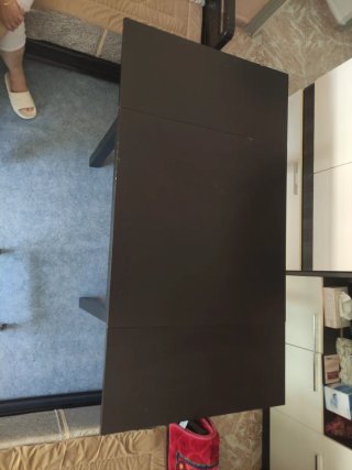 Mesa extensible negra IKEA