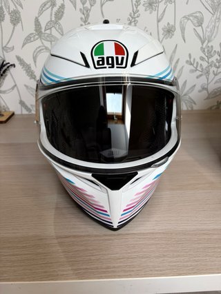 Casco de moto AGV blanco talla S