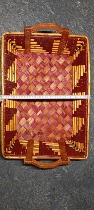 Cesta mimbre rectangular para ofrendas