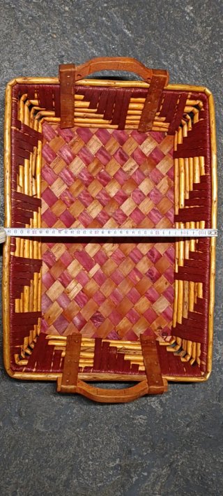 Cesta mimbre rectangular para ofrendas