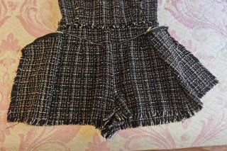 Mono Corto Tweed Negro Talla L