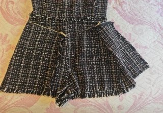 Mono Corto Tweed Negro Talla L