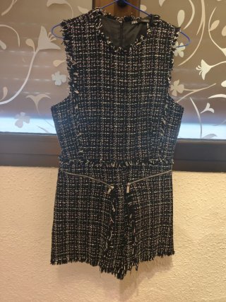 Mono Corto Tweed Negro Talla L