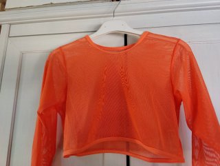 Blusa Naranja Transparente