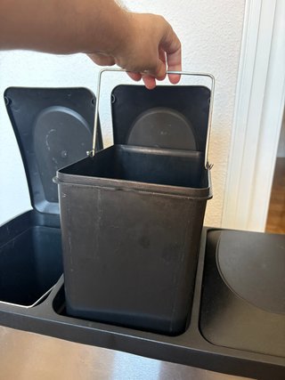 Cubo reciclaje 3 compartimentos