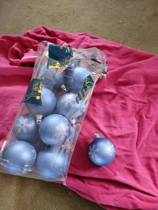 Palline Natale Azzurre Fiocchi Neve