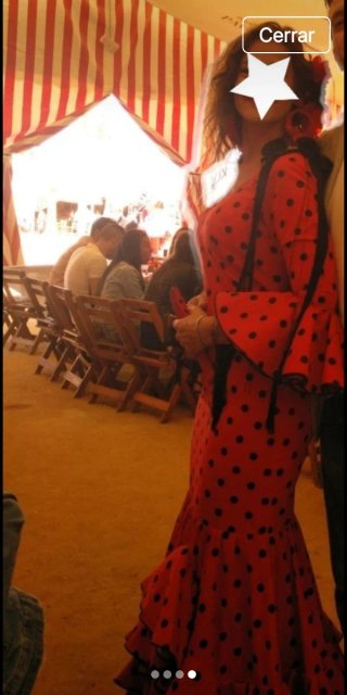 Traje de flamenca rojo con lunares negros