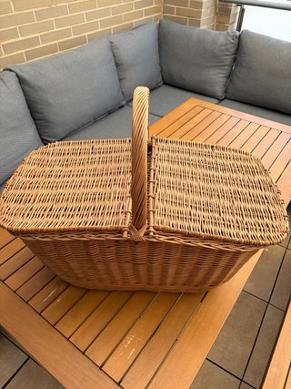 Cesta de Mimbre con Asa