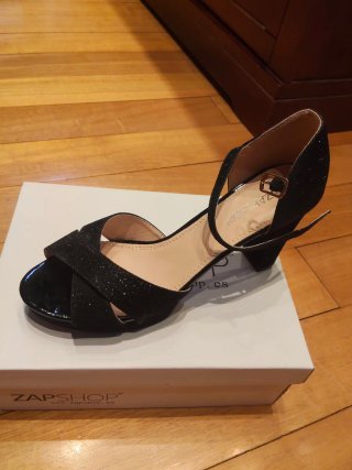 Sandalias tacón mujer negras talla 40