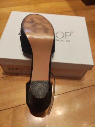 Sandalias tacón mujer negras talla 40