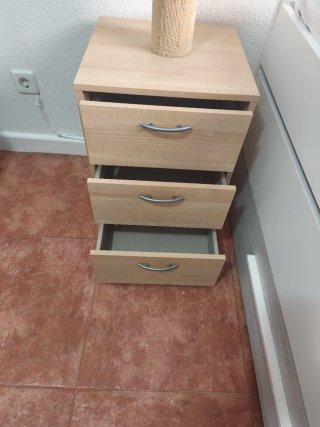 Cajonera de madera 3 cajones 55 cm dr alto