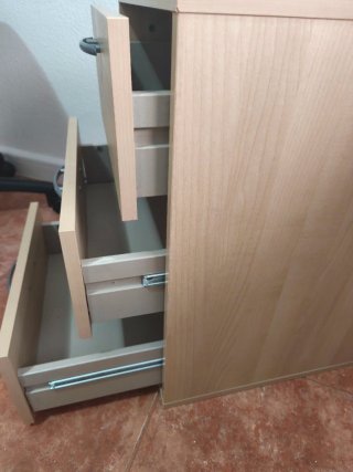 Cajonera de madera 3 cajones 55 cm dr alto