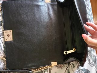 Bolso Bandolera Negro Acolchado