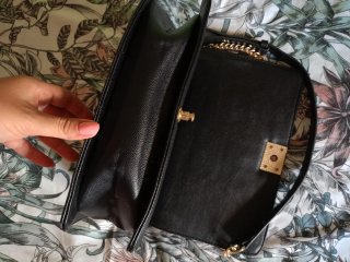 Bolso Bandolera Negro Acolchado