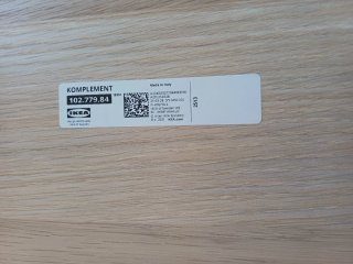 KOMPLEMENT 102.779.84 ikea Ripiano, effetto rover