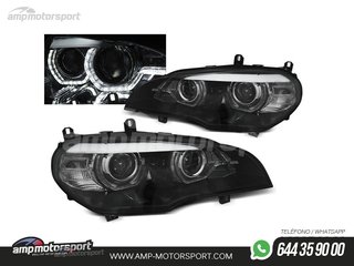 FAROS DELANTEROS OJOS DE ANGEL 3D U PARA BMW X5 E70 2007-2010