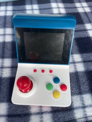 Consola Arcade Retro Azul y Blanca