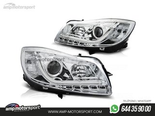 FAROS DELANTEROS LUZ DIURNA LED REAL + TUBE LIGHT PARA OPEL INSIGNIA