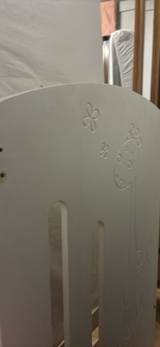 Cuna Blanca con Grabado Infantil