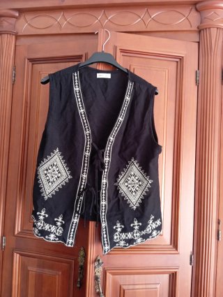 Chaleco bordado mujer talla única