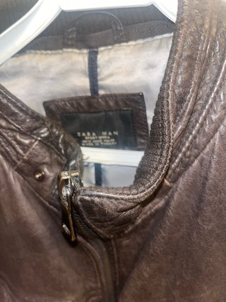 Chaqueta Cuero Zara Vintage Talla M