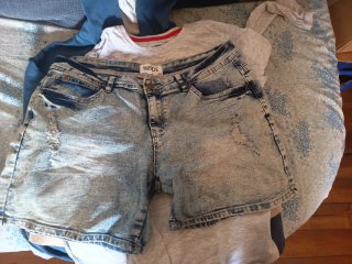 INSIDE Shorts Vaqueros Lavados Rotos