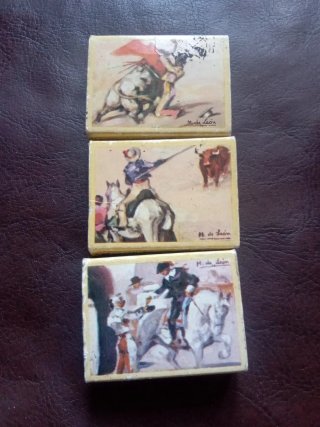 Lotto 3 scatole fiammiferi Spagna corrida