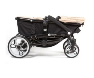 Carrito Bebédue Transformable Beige y Negro