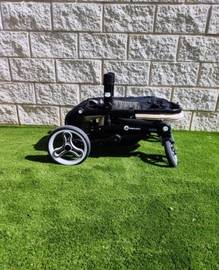 Carrito Bebédue Transformable Beige y Negro
