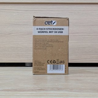 Cubo Enchufe 4 Tomas con 3 Puertos USB