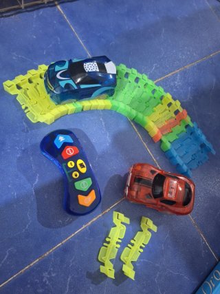Set de Coches de Juguete con Pista Flexible