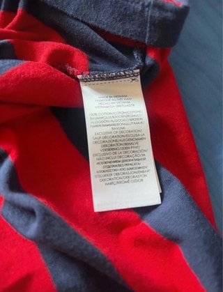 Maglia Polo Ralph Lauren a righe blu e rosse tagli