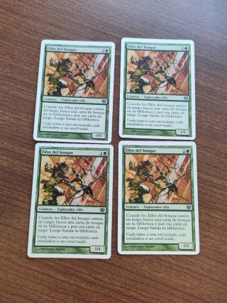 4x Elfos del bosque MTG carte🇪🇸