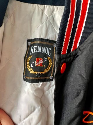 Chaqueta Estilo Fútbol Americano Negra