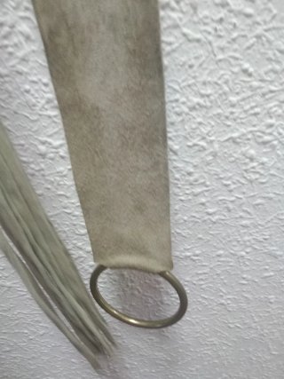 Bolso y cinturón de piel beige/gris