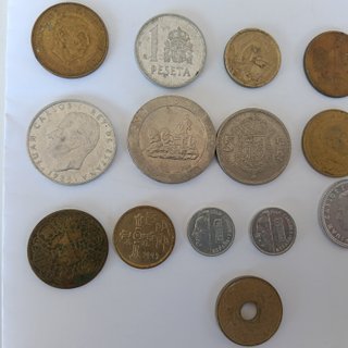 Lote de 17 Monedas Antiguas de España