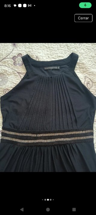 Vestido fiesta negro y chaqueta gris Talla S