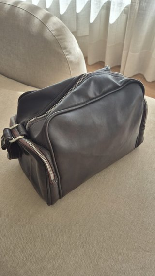 Bandolera Samsonite Cuero Marrón Vintage Unisex