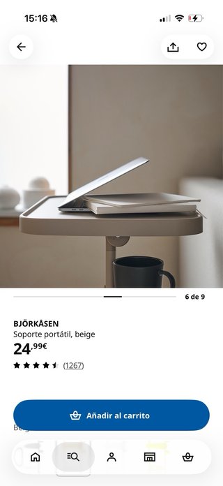Soporte para Portátil IKEA Beige