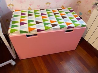 Baúl Infantil Rosa y Blanco Cajonera infantil