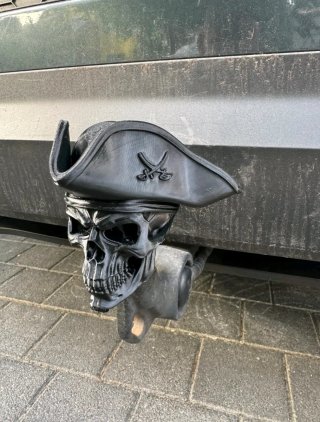 Cubre Bola de Remolque Calavera Pirata 3D (4x4)