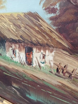 Cuadro al óleo (Grande) - Paisaje rural