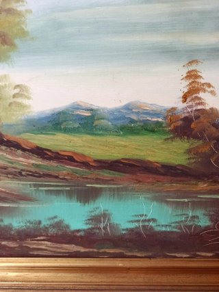 Cuadro al óleo (Grande) - Paisaje rural