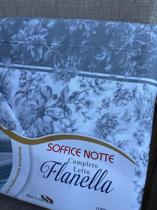 Completo Letto Flanella Piazza e Mezza