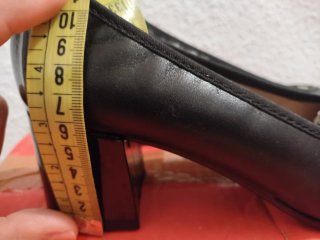 Zapatos de Salón Negros de Piel