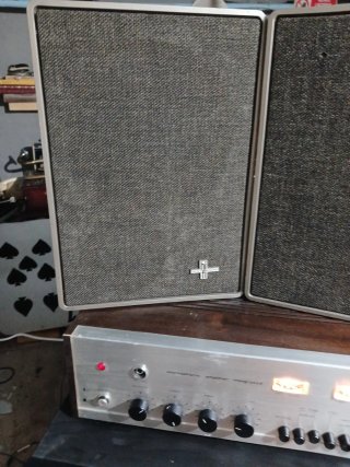 Amplificador componentes sin marca y altavoces