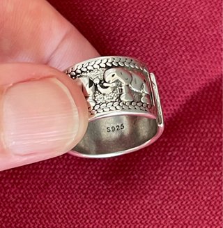 Anillo de Plata 925 con Elefantes