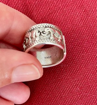 Anillo de Plata 925 con Elefantes