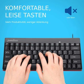 Teclado Mini Compacto Perixx 422 USB-C QWERTZ